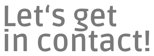 Let‘s getin contact!