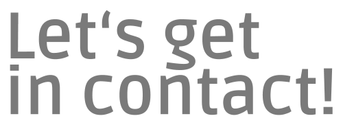 Let‘s getin contact!